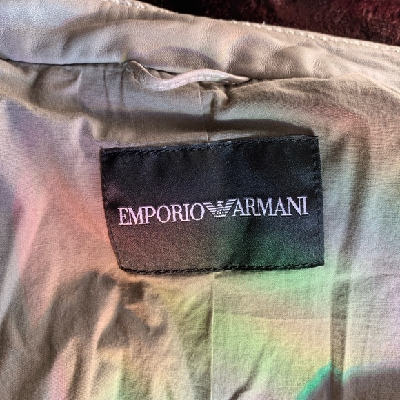 Grey Emporio Armani Real Leather Jacket - Picture 4 of 4